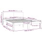 vidaXL Estructura de cama doble madera maciza blanco 135x190 cm