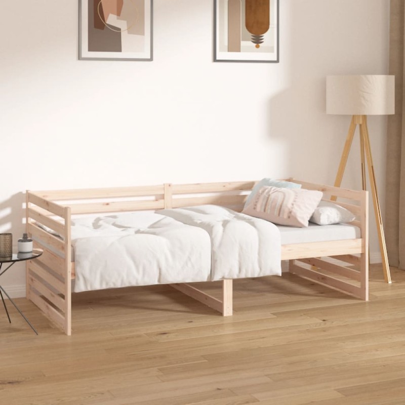 vidaXL Sofá cama madera maciza de pino 90x190 cm