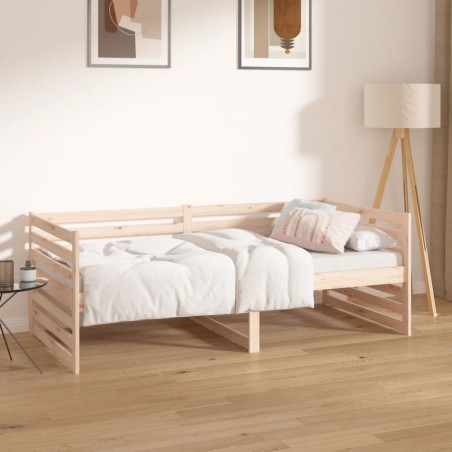 vidaXL Sofá cama madera maciza de pino 90x190 cm