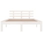 vidaXL Estructura de cama doble madera maciza blanco 135x190 cm vidaXL Estructura de cama doble madera maciza blanco 135x190 cm