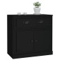 vidaXL Aparador de madera contrachapada negro 70x35,5x67,5 cm vidaXL Aparador de madera contrachapada negro 70x35,5x67,5 cm