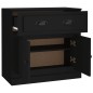 vidaXL Aparador de madera contrachapada negro 70x35,5x67,5 cm vidaXL Aparador de madera contrachapada negro 70x35,5x67,5 cm
