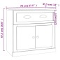 vidaXL Aparador de madera contrachapada negro 70x35,5x67,5 cm vidaXL Aparador de madera contrachapada negro 70x35,5x67,5 cm
