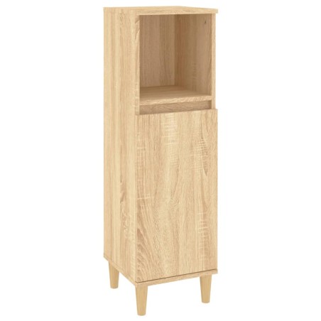 vidaXL Armario de baño madera contrachapada roble Sonoma 30x30x100 cm
