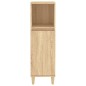 vidaXL Armario de baño madera contrachapada roble Sonoma 30x30x100 cm
