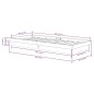 vidaXL Estructura de cama madera maciza blanco 90x200 cm