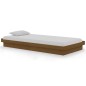 vidaXL Estructura cama individual madera maciza marrón miel 90x190 cm