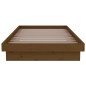 vidaXL Estructura cama individual madera maciza marrón miel 90x190 cm