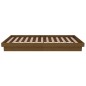 vidaXL Estructura cama individual madera maciza marrón miel 90x190 cm