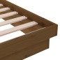 vidaXL Estructura cama individual madera maciza marrón miel 90x190 cm