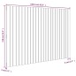 vidaXL Cabecero de cama de pared madera maciza pino gris 159,5x3x110cm vidaXL Cabecero de cama de pared madera maciza pino gris 159,5x3x110cm