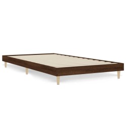 vidaXL Estructura de cama madera contrachapada marrón roble 100x200 cm