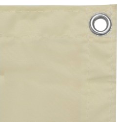 vidaXL Toldo para balcón tela oxford crema 120x400 cm
