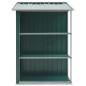 vidaXL Cobertizo de jardín con estante hierro verde 205x130x183 cm vidaXL Cobertizo de jardín con estante hierro verde 205x130x183 cm