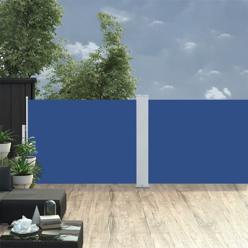 vidaXL Toldo lateral retráctil azul 120x1000 cm vidaXL Toldo lateral retráctil azul 120x1000 cm