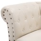 vidaXL Diván de cuero sintético blanco crema vidaXL Diván de cuero sintético blanco crema