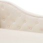 vidaXL Diván de cuero sintético blanco crema vidaXL Diván de cuero sintético blanco crema