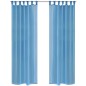2 Cortinas turquesas transparentes 140 x 225 cm