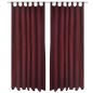 2 cortinas micro-satinadas con trabillas color burdeos, 140 x 225 cm 2 cortinas micro-satinadas con trabillas color burdeos, 140 x 225 cm