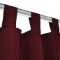 2 cortinas micro-satinadas con trabillas color burdeos, 140 x 225 cm 2 cortinas micro-satinadas con trabillas color burdeos, 140 x 225 cm