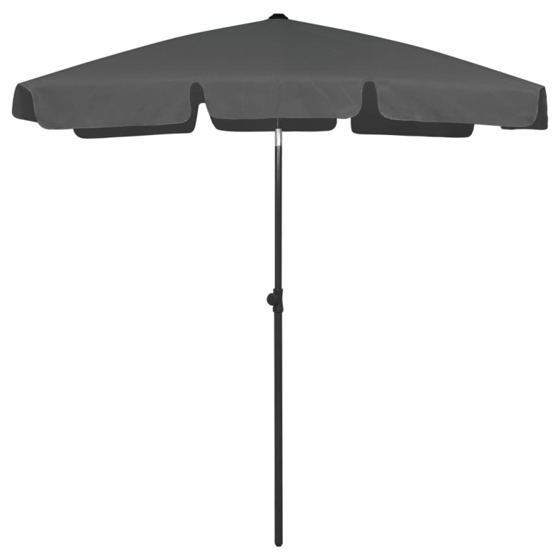 vidaXL Sombrilla de playa gris antracita 180x120 cm vidaXL Sombrilla de playa gris antracita 180x120 cm