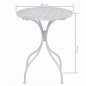 vidaXL Mesa y sillas bistró de jardín 3 piezas acero blanco grisáceo vidaXL Mesa y sillas bistró de jardín 3 piezas acero blanco grisáceo