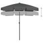 vidaXL Sombrilla de playa gris antracita 180x120 cm vidaXL Sombrilla de playa gris antracita 180x120 cm