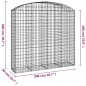 vidaXL Cesta gaviones forma arco hierro galvanizado 200x50x180/200 cm vidaXL Cesta gaviones forma arco hierro galvanizado 200x50x180/200 cm
