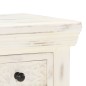 vidaXL Aparador de madera maciza de mango blanco 65x30x75 cm vidaXL Aparador de madera maciza de mango blanco 65x30x75 cm