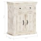 vidaXL Aparador de madera maciza de mango blanco 65x30x75 cm vidaXL Aparador de madera maciza de mango blanco 65x30x75 cm