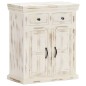 vidaXL Aparador de madera maciza de mango blanco 65x30x75 cm vidaXL Aparador de madera maciza de mango blanco 65x30x75 cm