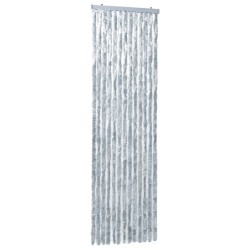 vidaXL Cortina mosquitera de chenilla blanca y gris 56x185 cm