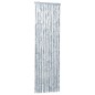 vidaXL Cortina mosquitera de chenilla blanca y gris 56x185 cm