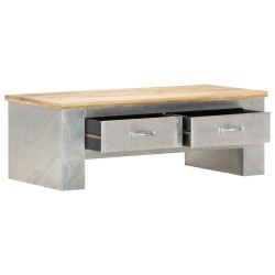 vidaXL Mesa de centro Aviator 100x50x36 cm madera maciza de mango