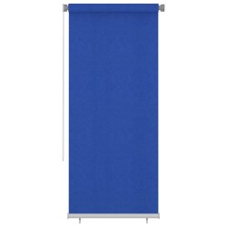 vidaXL Persiana enrollable de jardín HDPE azul 100x230 cm