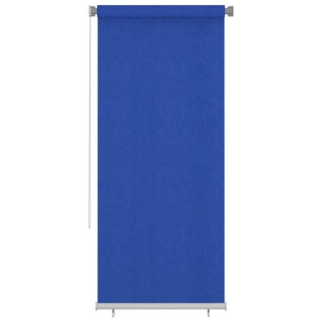 vidaXL Persiana enrollable de jardín HDPE azul 100x230 cm