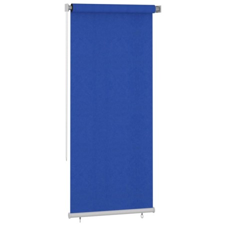 vidaXL Persiana enrollable de jardín HDPE azul 100x230 cm