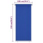 vidaXL Persiana enrollable de jardín HDPE azul 100x230 cm vidaXL Persiana enrollable de jardín HDPE azul 100x230 cm