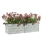 vidaXL Arriate de acero galvanizado plateado 160x40x45 cm vidaXL Arriate de acero galvanizado plateado 160x40x45 cm
