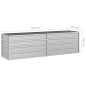 vidaXL Arriate de acero galvanizado plateado 160x40x45 cm vidaXL Arriate de acero galvanizado plateado 160x40x45 cm