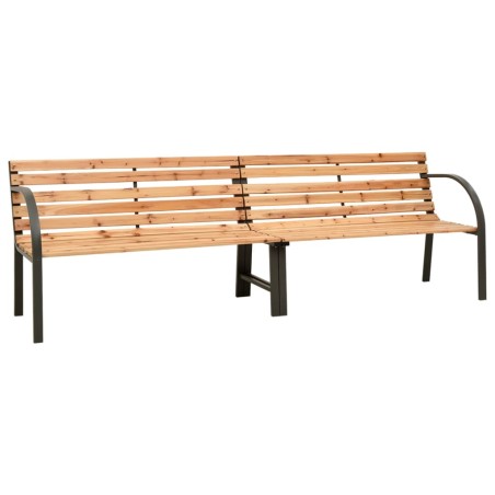 vidaXL Banco doble de jardín 241 cm madera de abeto chino