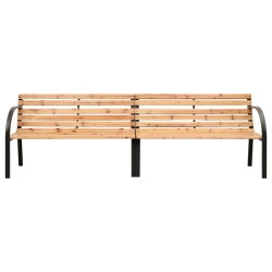 vidaXL Banco doble de jardín 241 cm madera de abeto chino