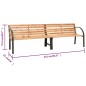 vidaXL Banco doble de jardín 241 cm madera de abeto chino vidaXL Banco doble de jardín 241 cm madera de abeto chino