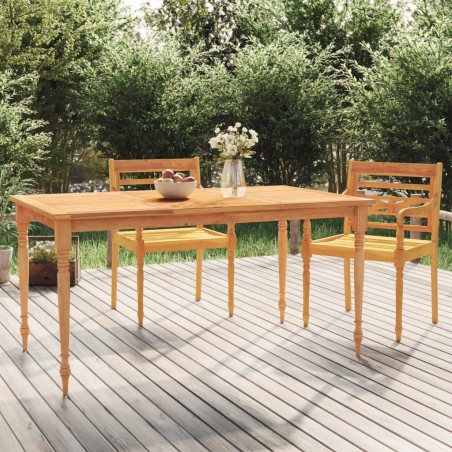 vidaXL Mesa Batavia madera maciza de teca 200x100x75 cm