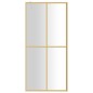 vidaXL Mampara puerta de ducha vidrio transparente ESG dorado 80x195cm vidaXL Mampara puerta de ducha vidrio transparente ESG dorado 80x195cm