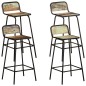 vidaXL Taburetes de cocina 4 unidades madera maciza reciclada vidaXL Taburetes de cocina 4 unidades madera maciza reciclada