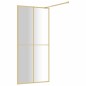 vidaXL Mampara puerta de ducha vidrio transparente ESG dorado 80x195cm vidaXL Mampara puerta de ducha vidrio transparente ESG dorado 80x195cm