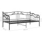vidaXL Estructura de sofá cama de metal negro 90x200 cm vidaXL Estructura de sofá cama de metal negro 90x200 cm