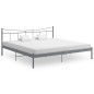 vidaXL Estructura de cama de metal gris 200x200 cm vidaXL Estructura de cama de metal gris 200x200 cm