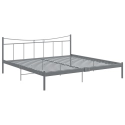 vidaXL Estructura de cama de metal gris 200x200 cm 